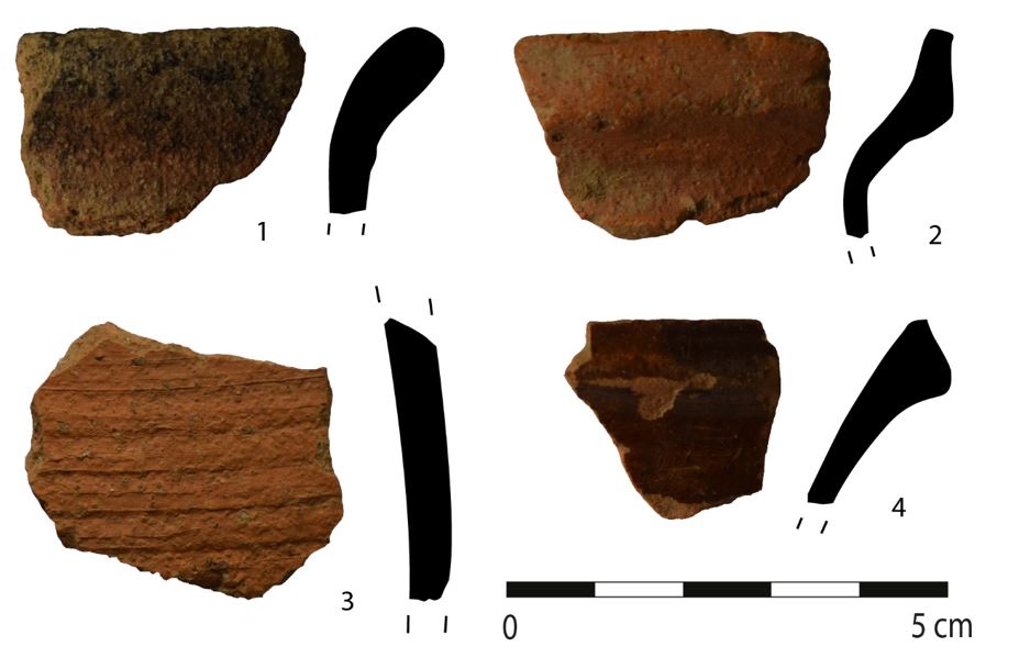 Obr. 1 Novoveká keramika z obhliadky. (spracoval: M. Furman).